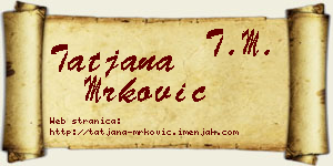 Tatjana Mrković vizit kartica